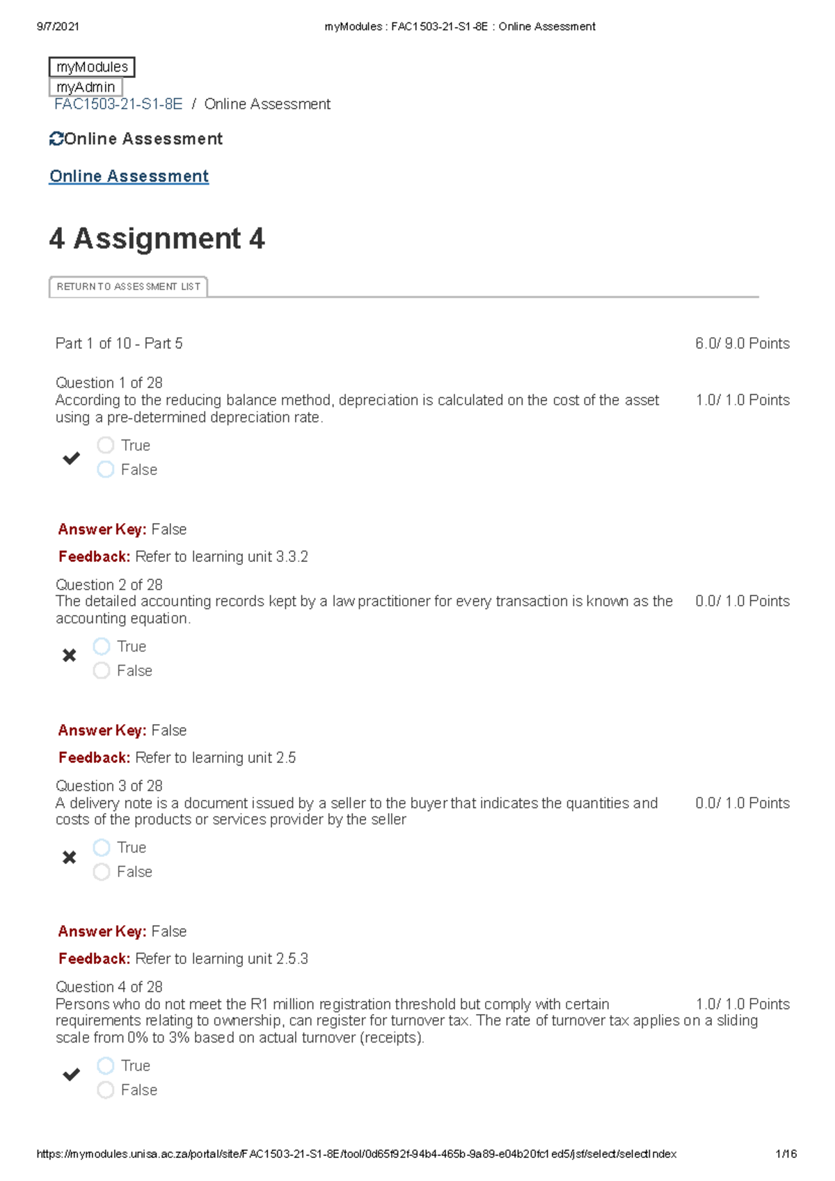 FAC1503-21-S1-8E Assignment 4 Preparation and Assessment Guide - Studocu