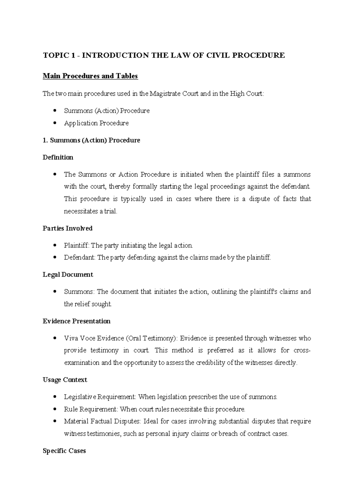 CIV302 Final Exam Study Notes on Civil Procedure Laws and Principles ...