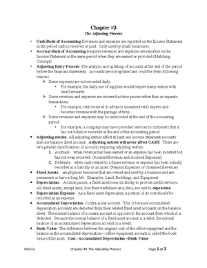Chapter 4: Completing the Accounting Cycle (ACC 211) - Key Concepts and ...