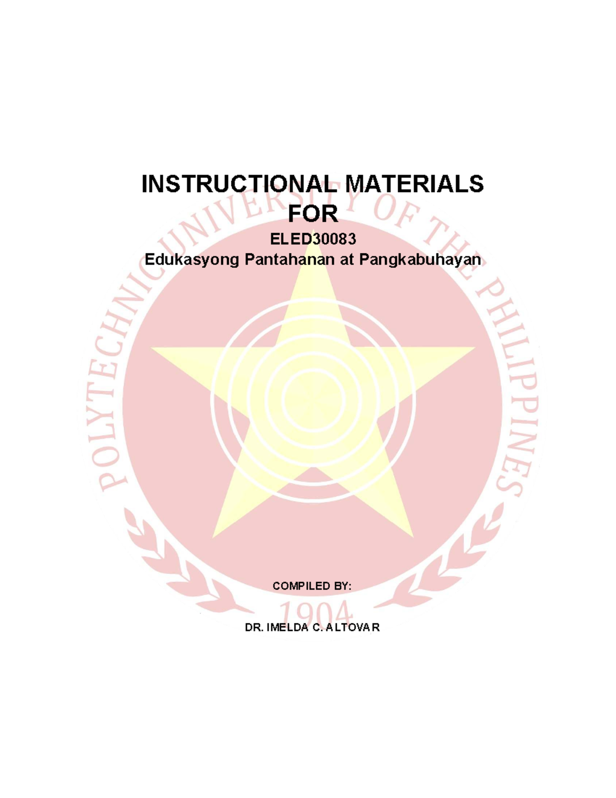 2nd-Week - EPP class notes lesson - INSTRUCTIONAL MATERIALS FOR ELED ...