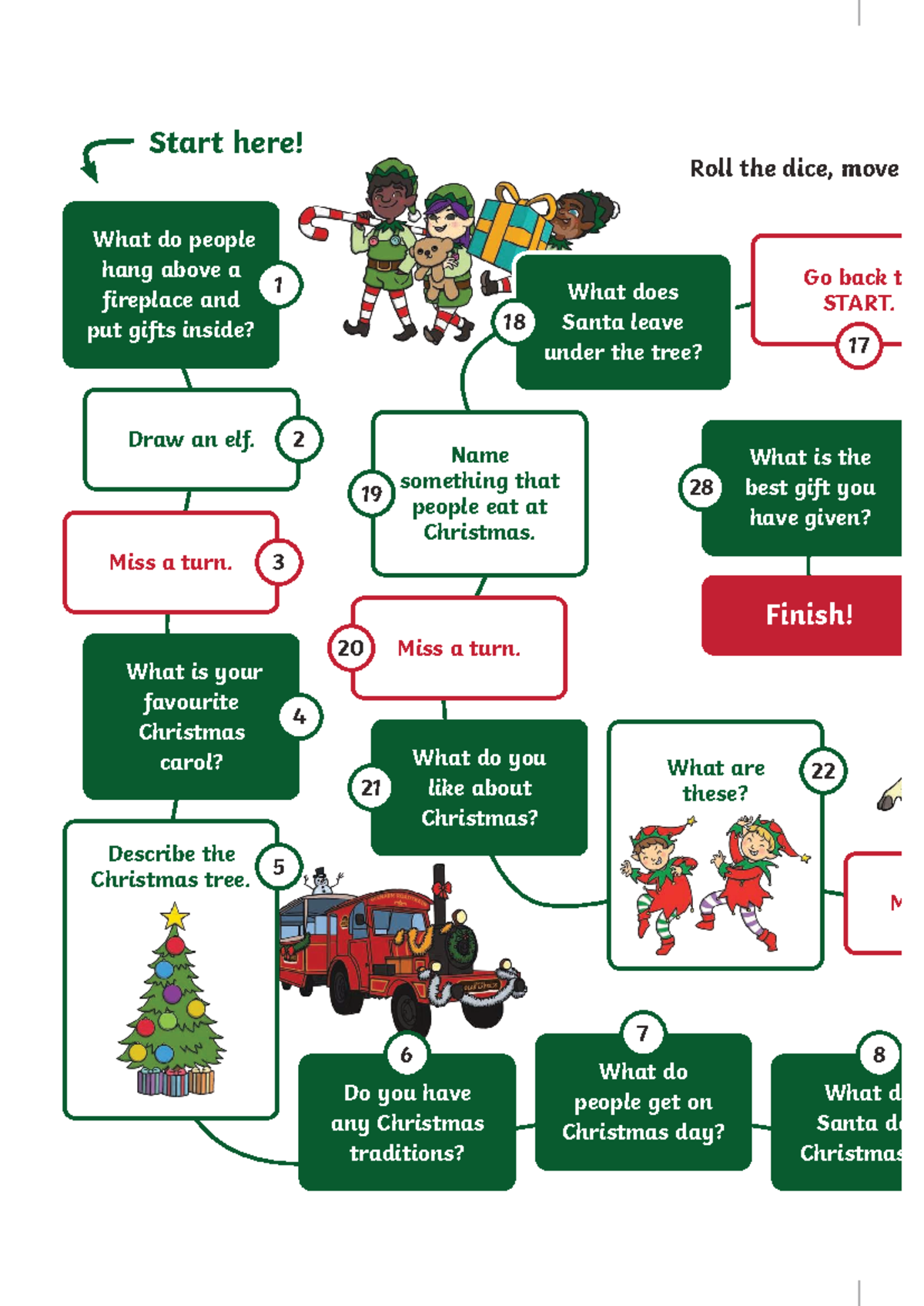 ESL Christmas Board Game - Fun Activities & Questions - Studocu
