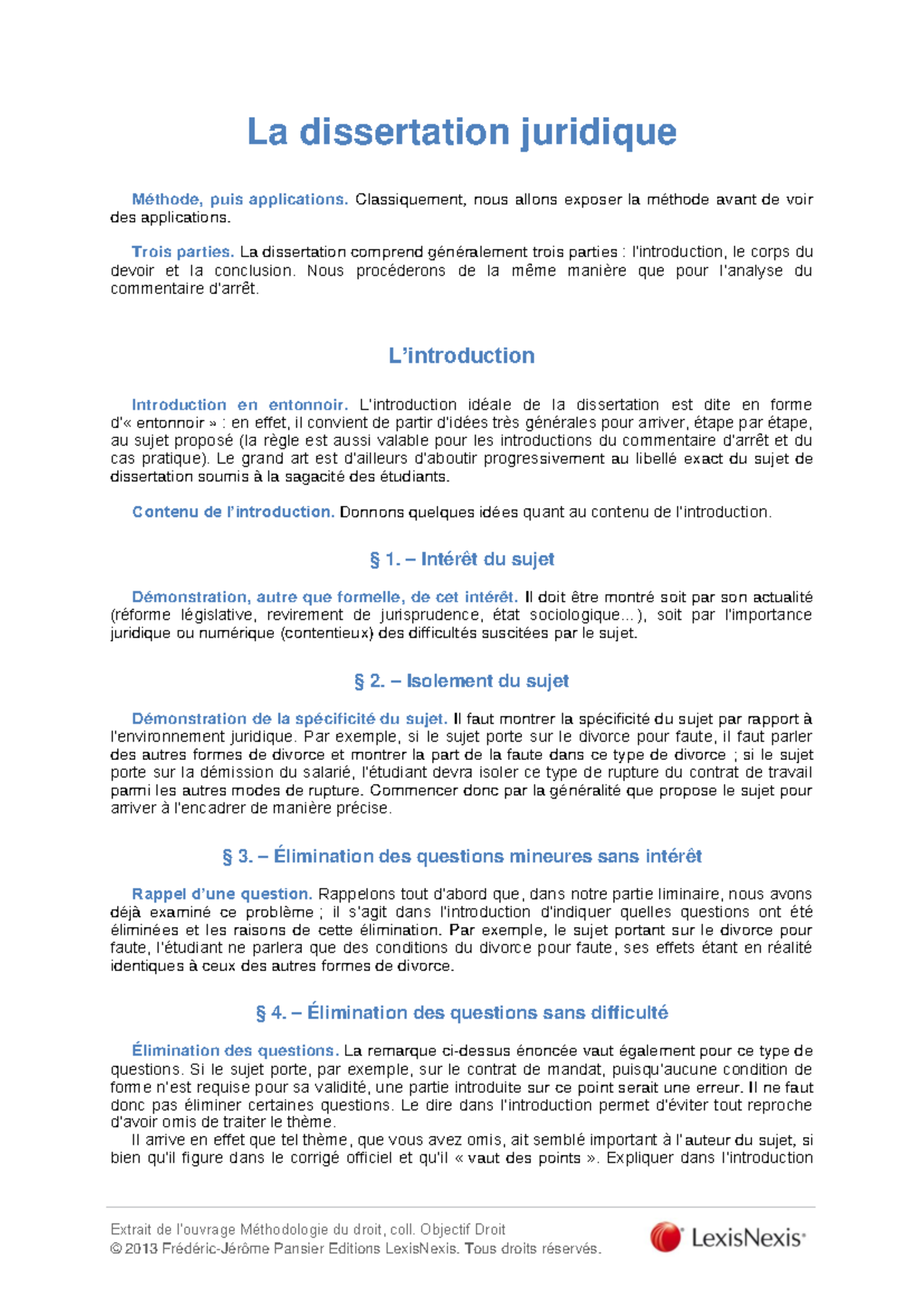 la-dissertation-juridique-en-droit-m-thodologie-et-applications-studocu