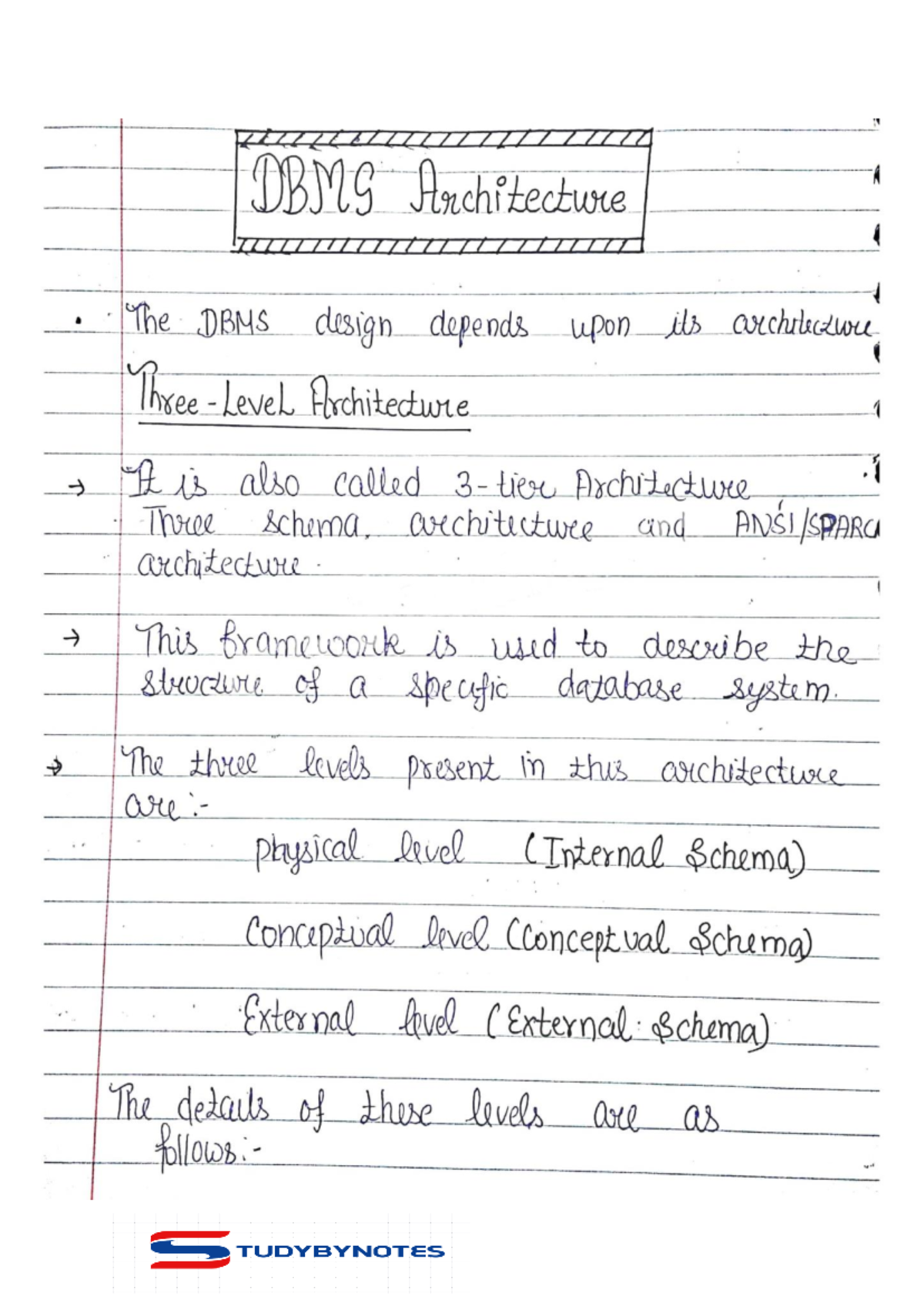 Three level architecture in dbms - DBMS Architecture The DBMS design ...