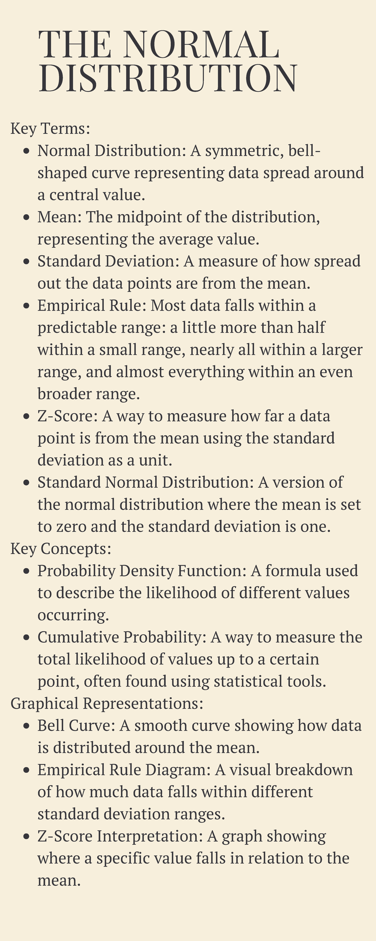 730 - Lecture Notes on Normal Distribution and Key Concepts - Studocu