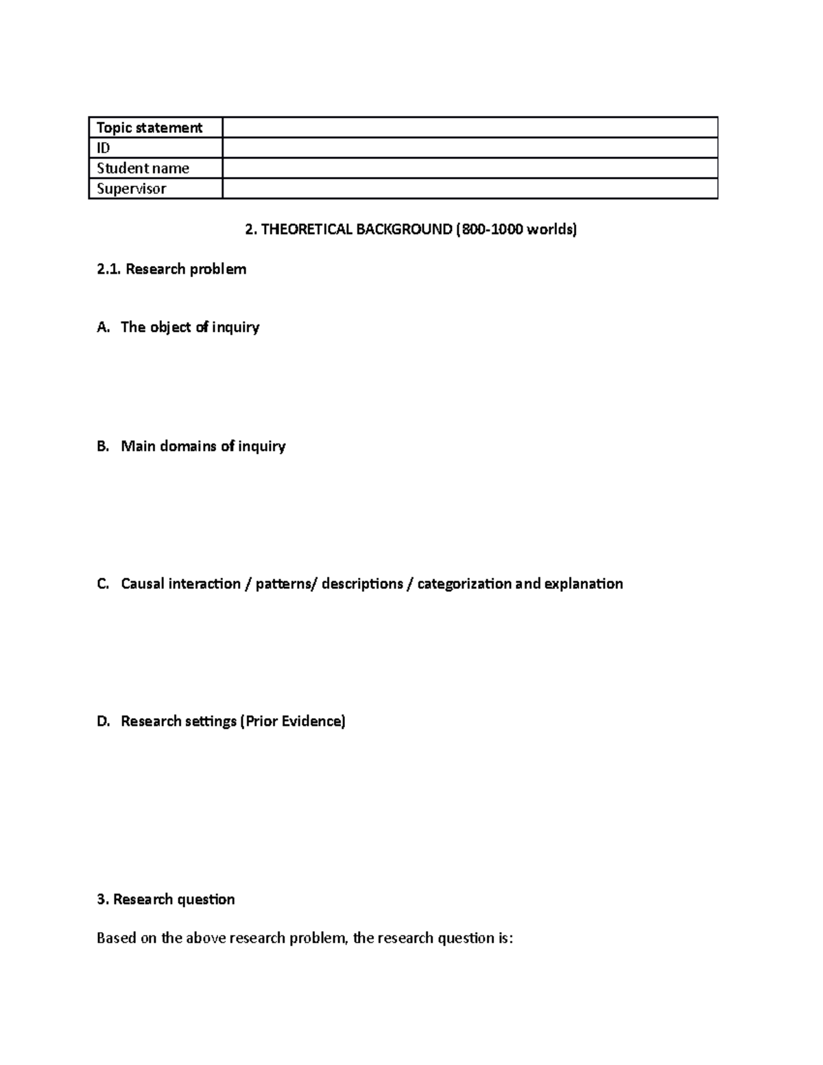 Research Problem Guidance: Theoretical Background and Inquiry Process ...
