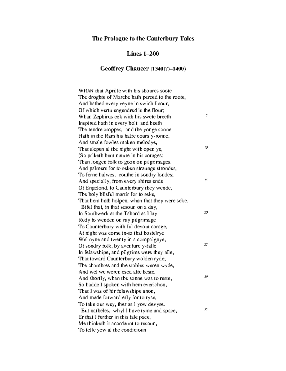 The Prologue to The Canterbury Tales: An Analysis of Characters and ...