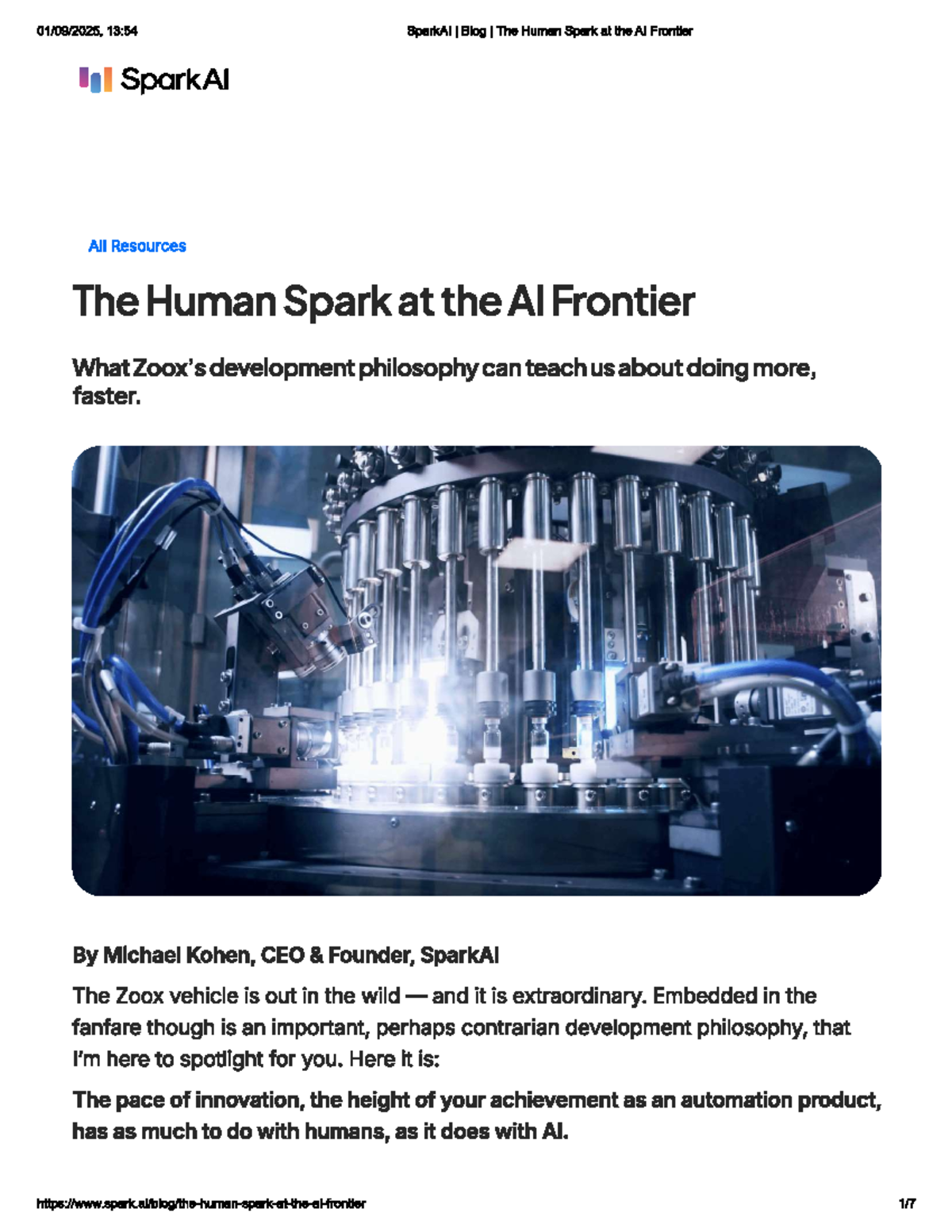 The Human Spark in AI Development: Insights from SparkAI - Studocu