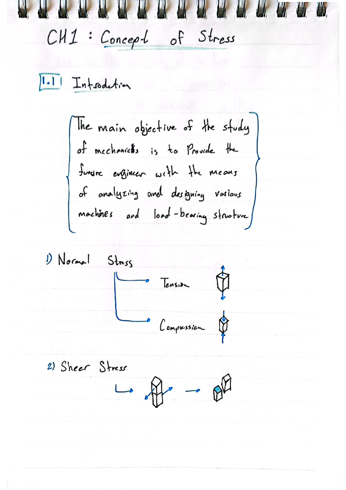 MECH 101 - Ch 1: Stress Concepts and Basic Analysis Notes - Studocu