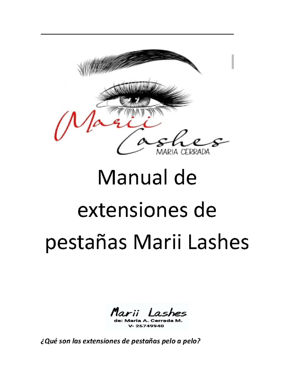 Guia extensiones de pestañas - Manual de extensiones de pestañas Marii ...