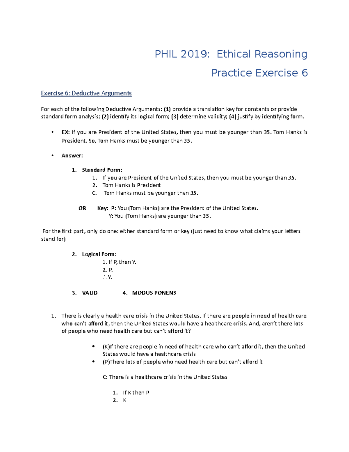 Exercise 6 - The sixth homework assignment based off first lecture of ...
