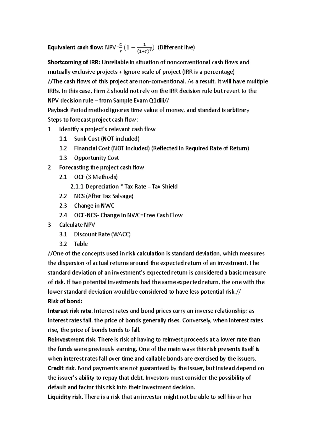Financial Management Midterm Cheatsheet (Ch1-5) Basics & Key Concepts -  Studocu
