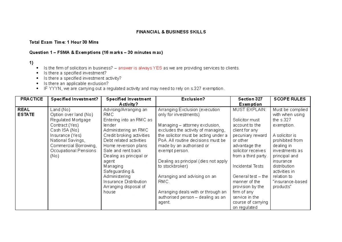 Finance & Business 2 - Day 2 Notes on Client Investment Strategies ...