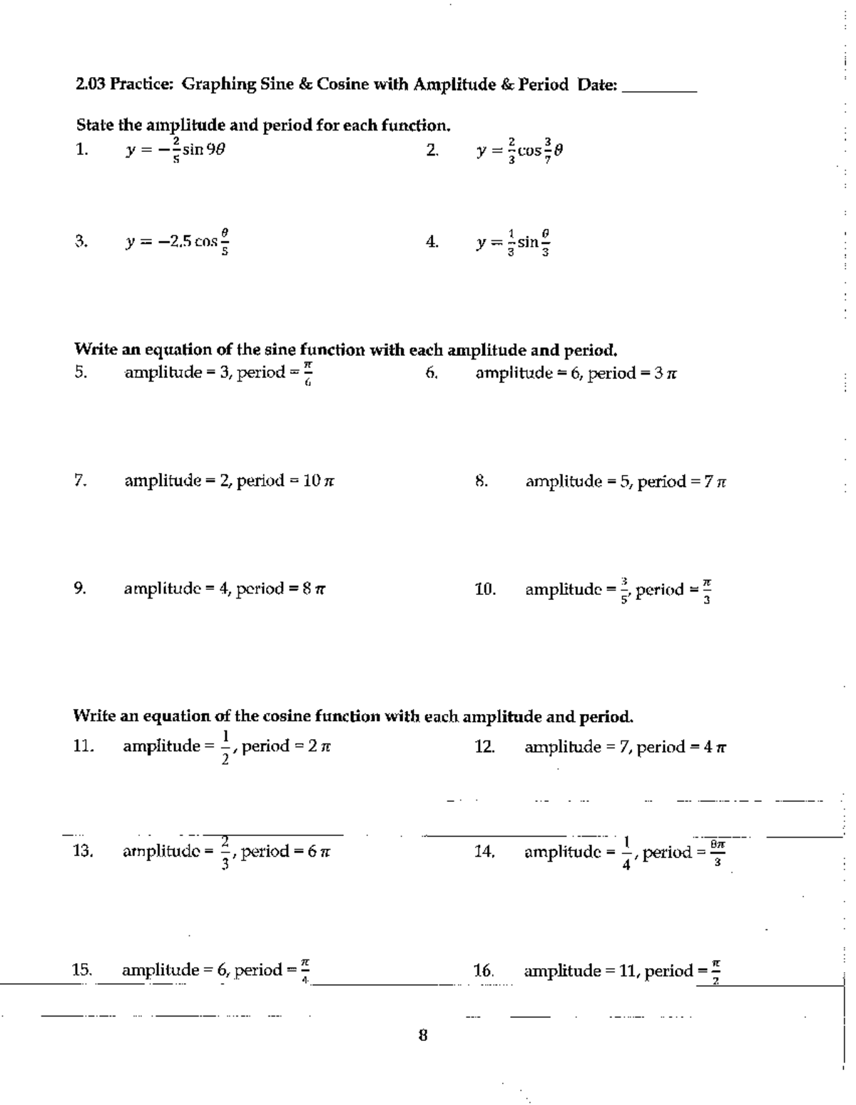 Kami Export - Graphing Trig Pages 8 - 9 - 2 Practice: Graphing Sine ...