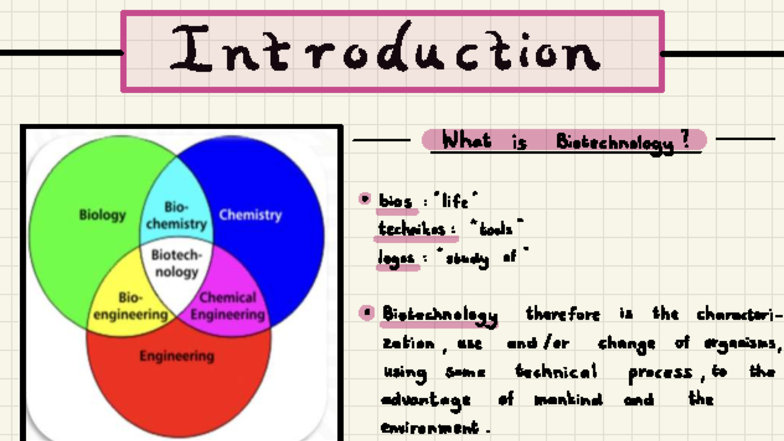 1. Introduction - GOOD - Introduction What is Biotechnology? · bios ...