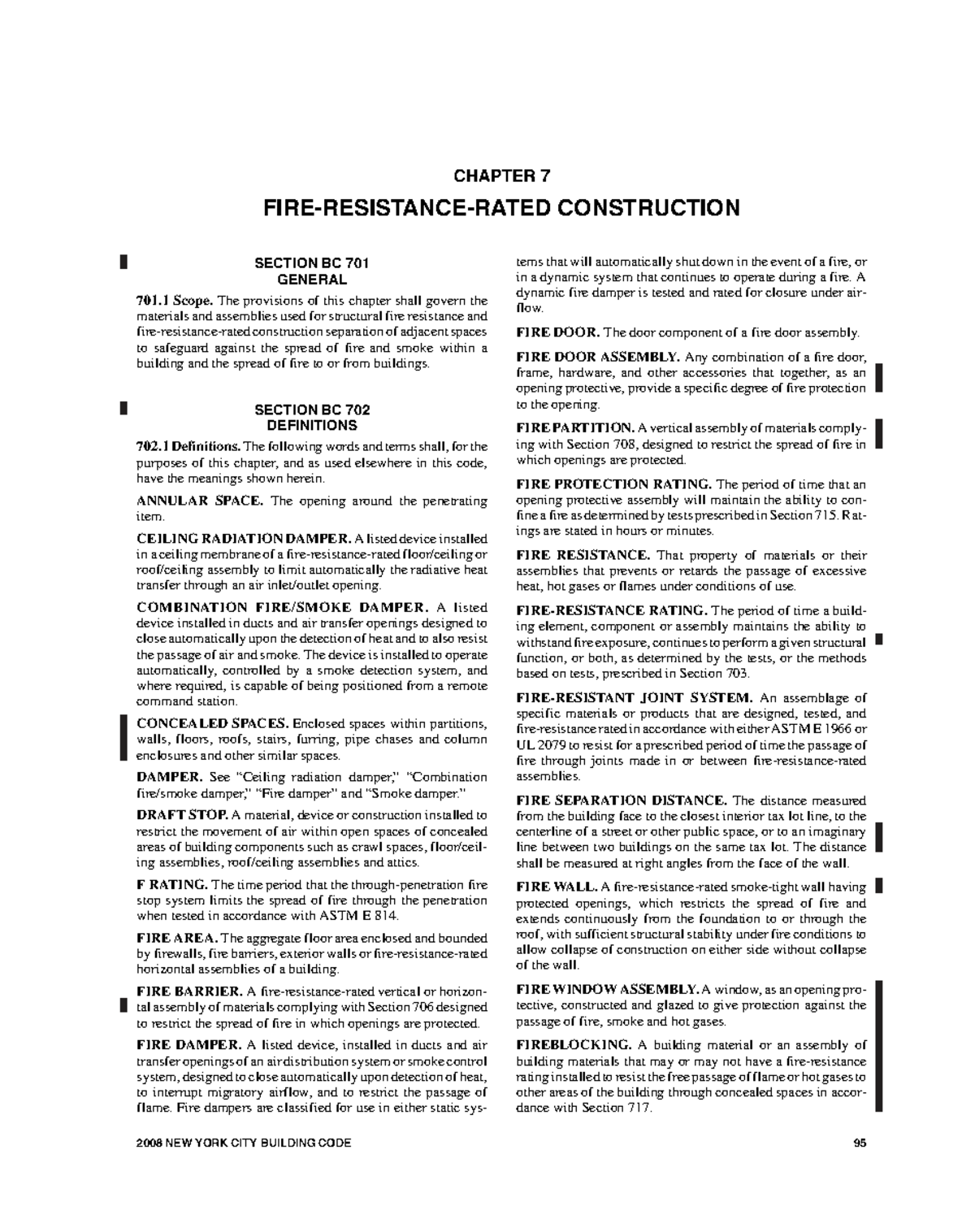 Chapter 7: Fire-Resistance-Rated Construction (BC 701-716) - Studocu