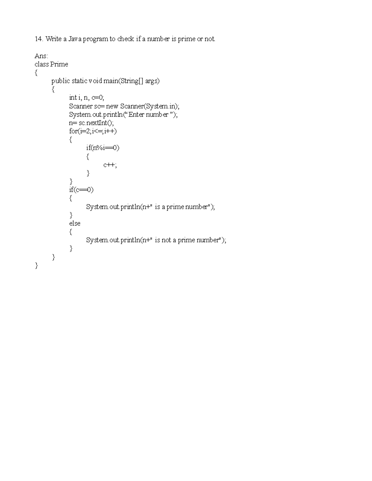 Extra Java Programs - Write a Java program to check if a number is ...
