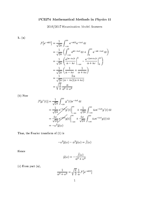 1314SEM1-PC3274 - Final Exam in Mathematical Methods in Physics II ...