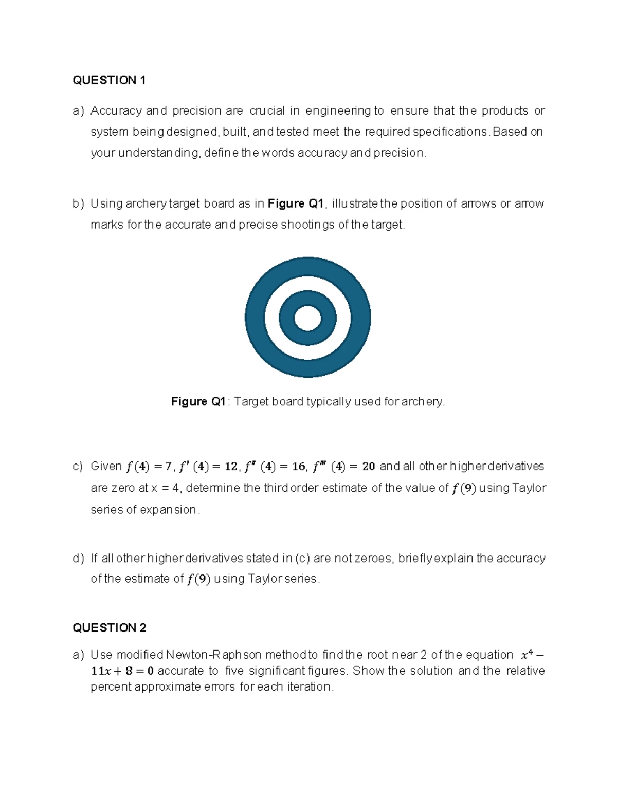 Numerical Methods MEC500 Individual Assignment 1 Guidelines - Studocu