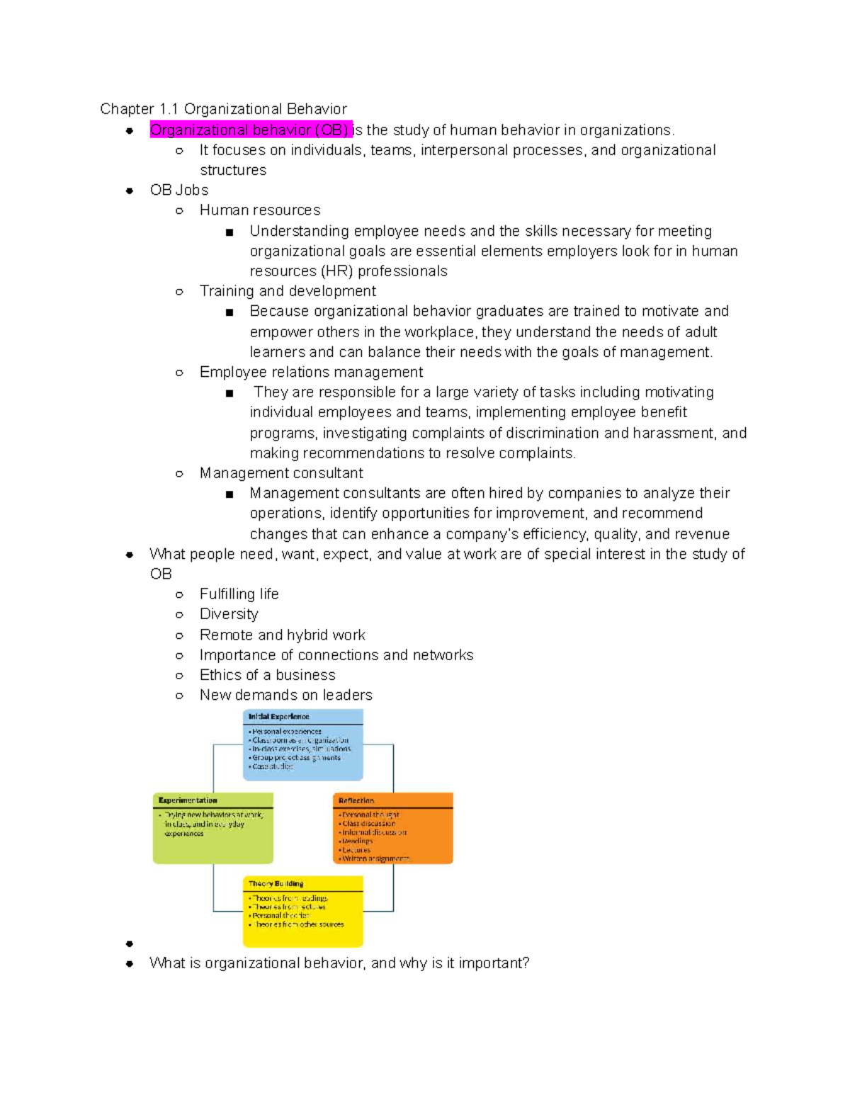 BUS326 Final Exam Study Guide: Key Concepts in Organizational Behavior ...