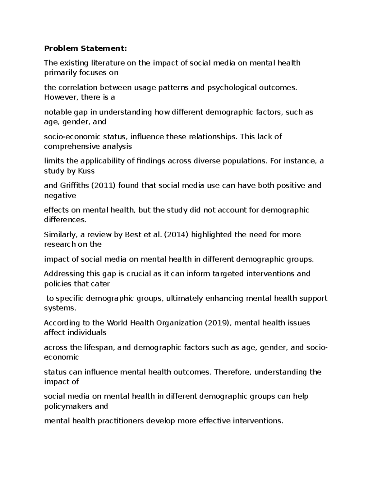 Assignment - Comprehensive Analysis of Social Media & Mental Health ...