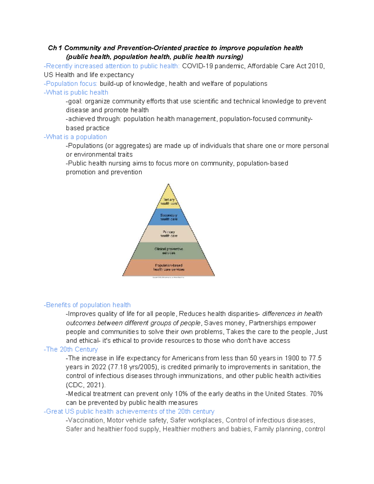 Exam 1 Study Guide: Community Health (Public Health Nursing) - Studocu