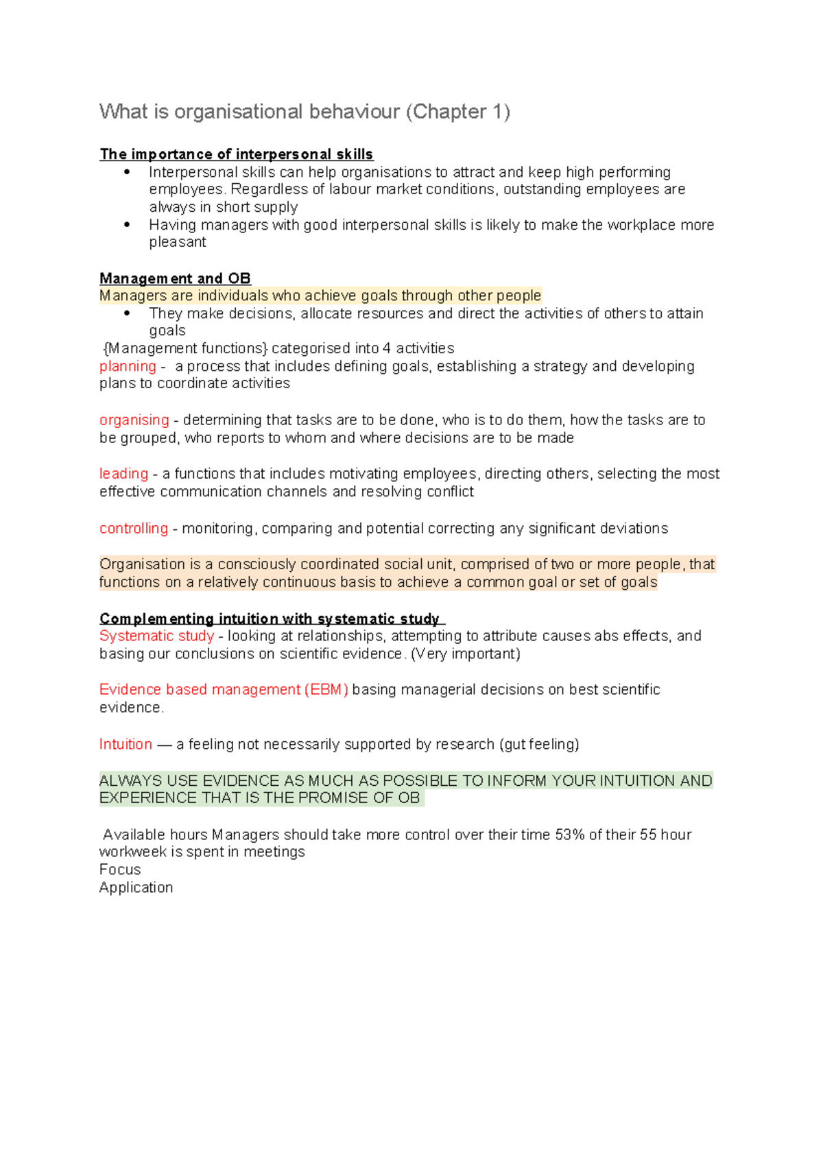Organisational behaviour week 1 - What is organisational behaviour ...