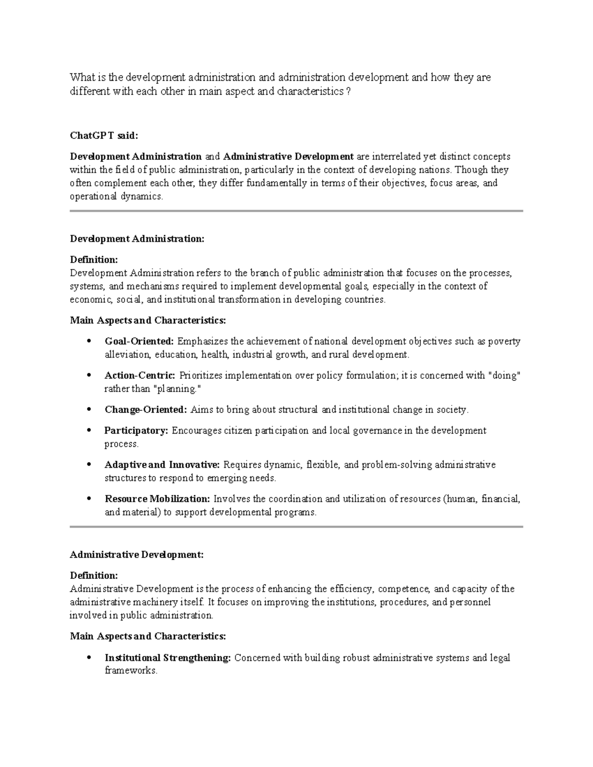 Development Administration vs Administrative Development: Key ...