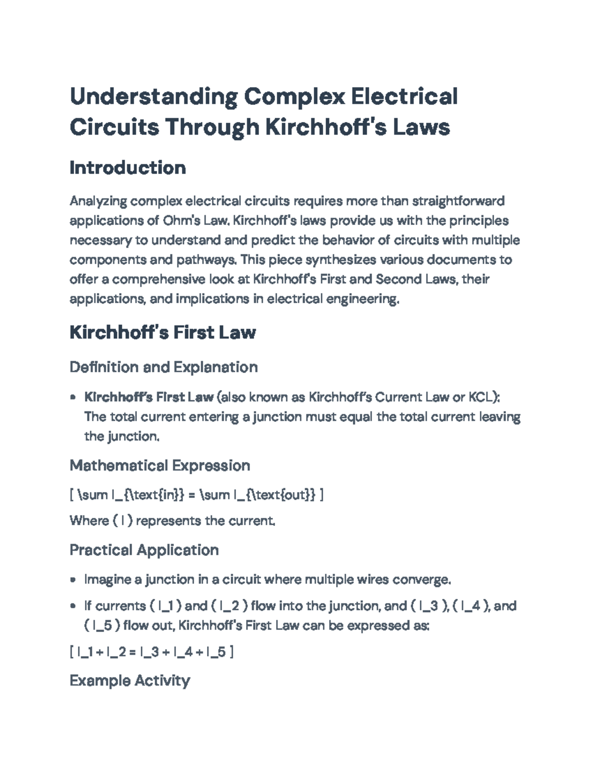Understanding Complex Electrical Circuits: Kirchhoff's Laws Explained ...