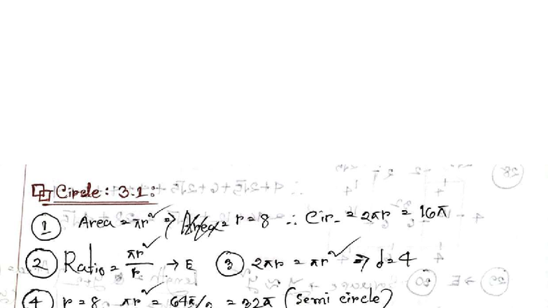Mentors Math Q Bank: Circles (3.1 & 3) Study Guide - Studocu