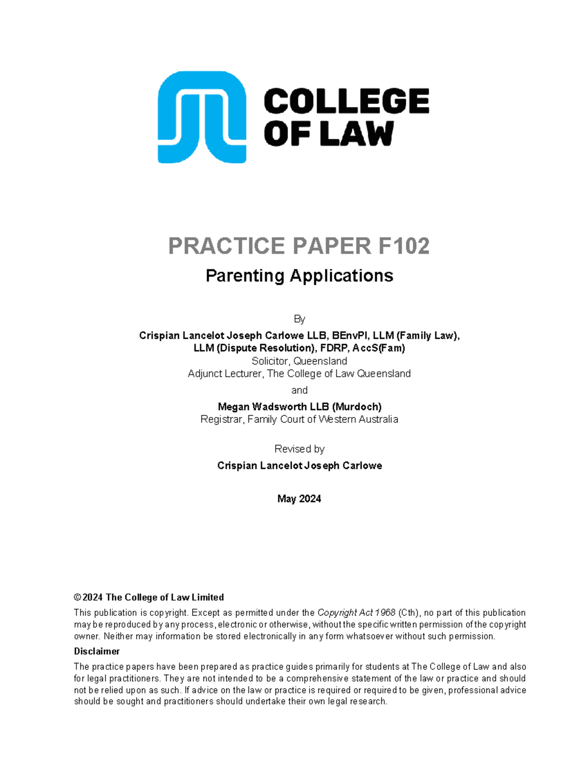 Practice Paper F102: Parenting Applications Overview and Updates - Studocu