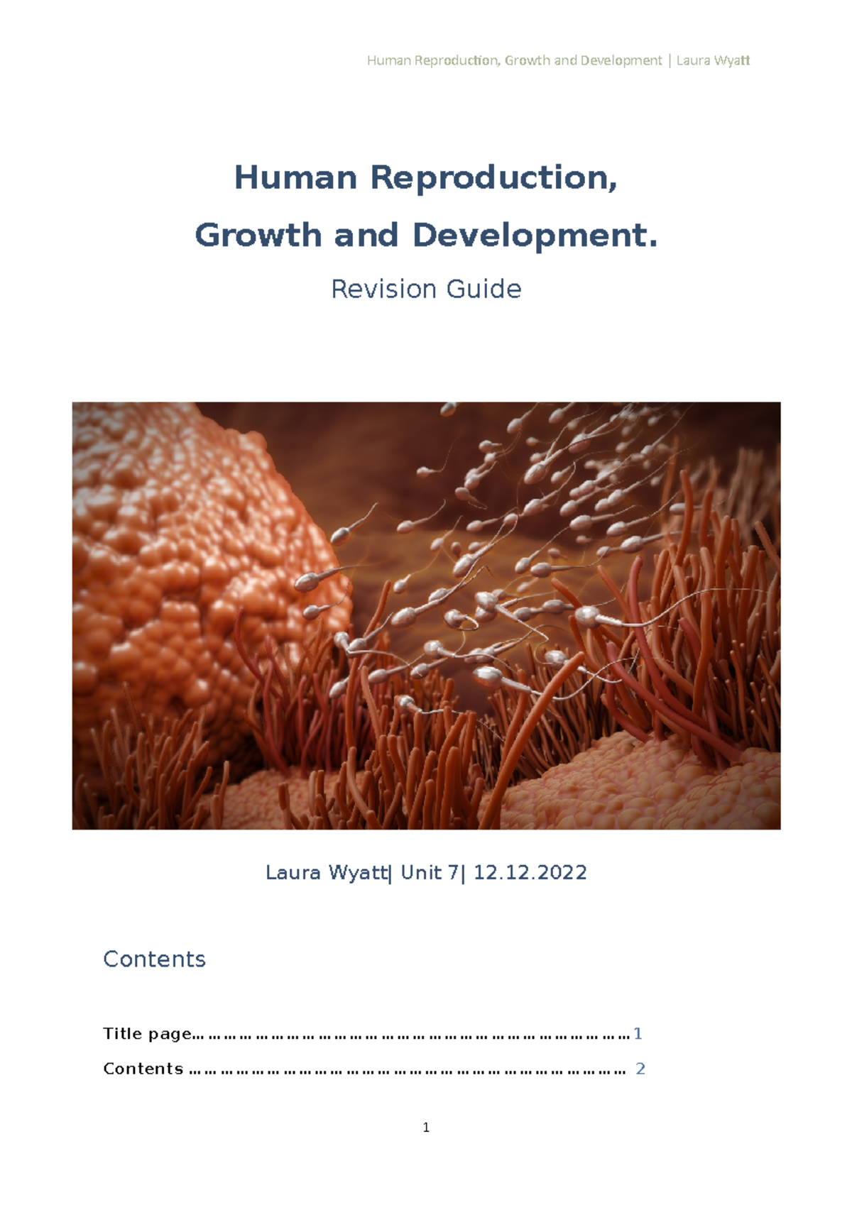 Unit 7-human reproduction growth and development - Human Reproduction ...