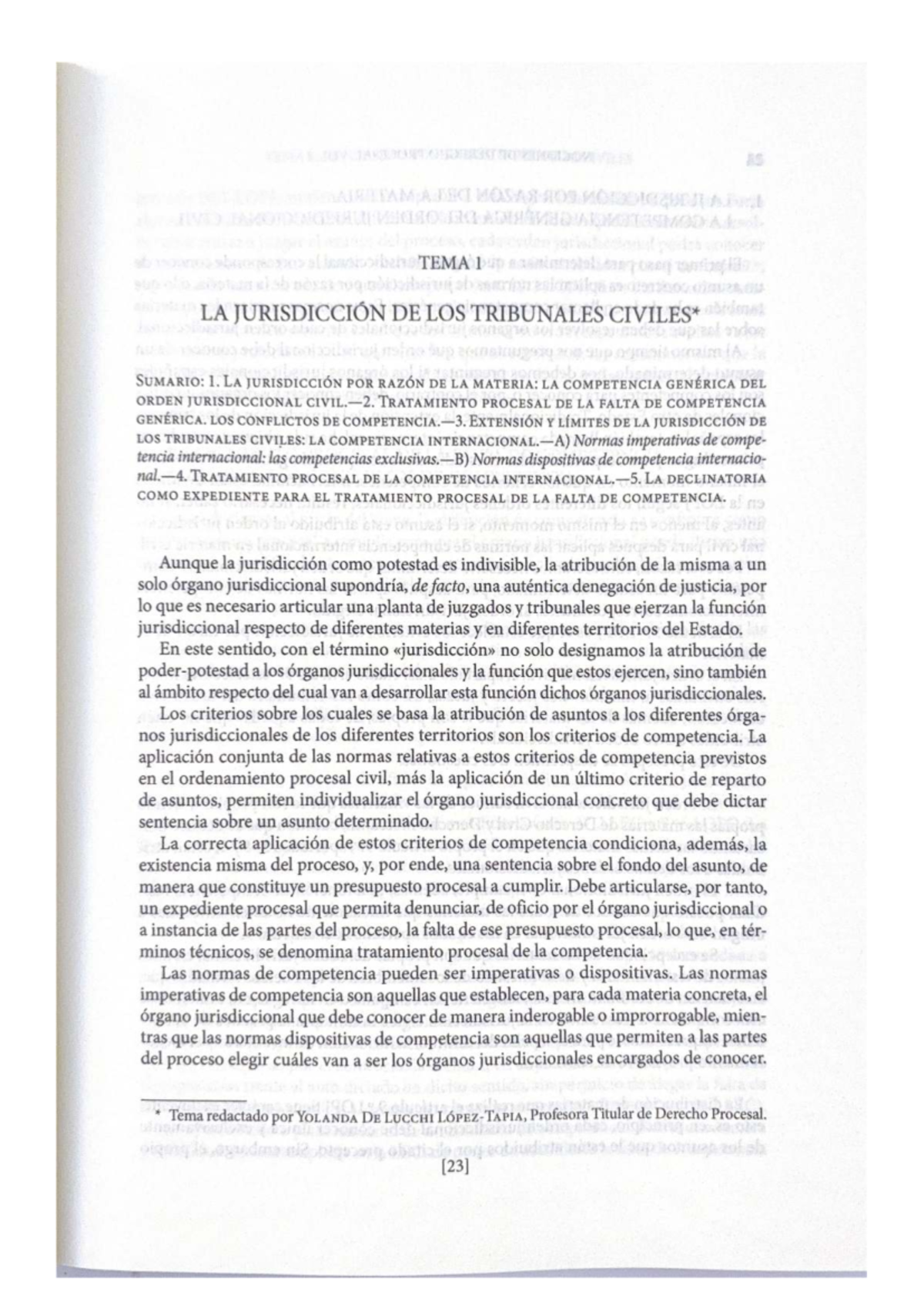 TEMA 1: JURISDICCIÓN Y COMPETENCIA EN TRIBUNALES CIVILES - DERECHO ...