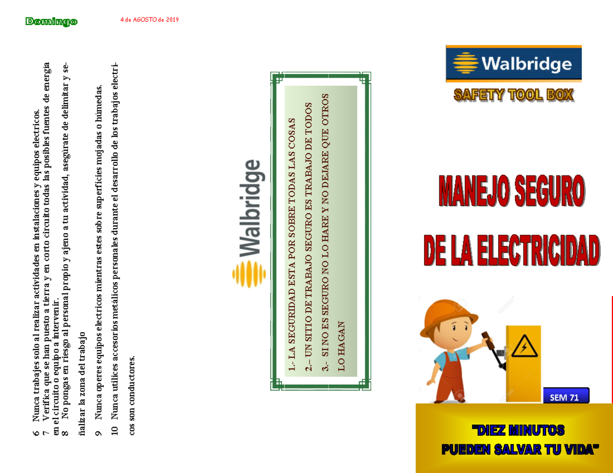 Manejo Seguro de Electricidad - SEM 71 (2019) - Studocu