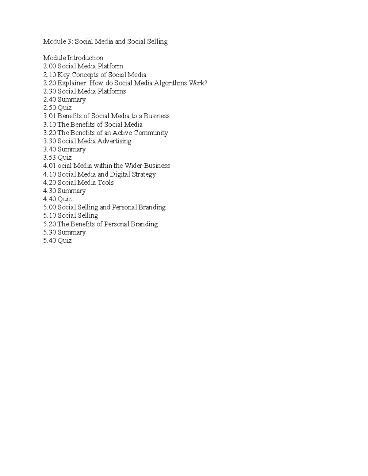 Module 3 Notes: Social Media Strategies for MRKT 621 - Studocu