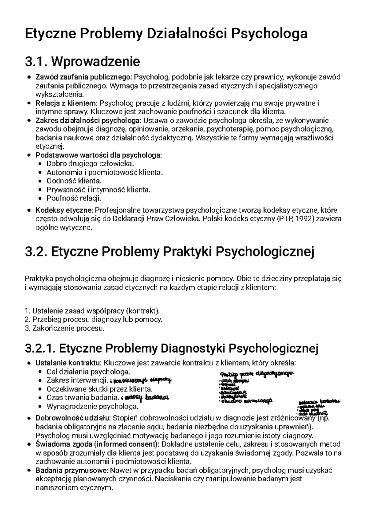 Etyczne Problemy Praktyki Psychologicznej 3.1 - Wprowadzenie i Zasady ...