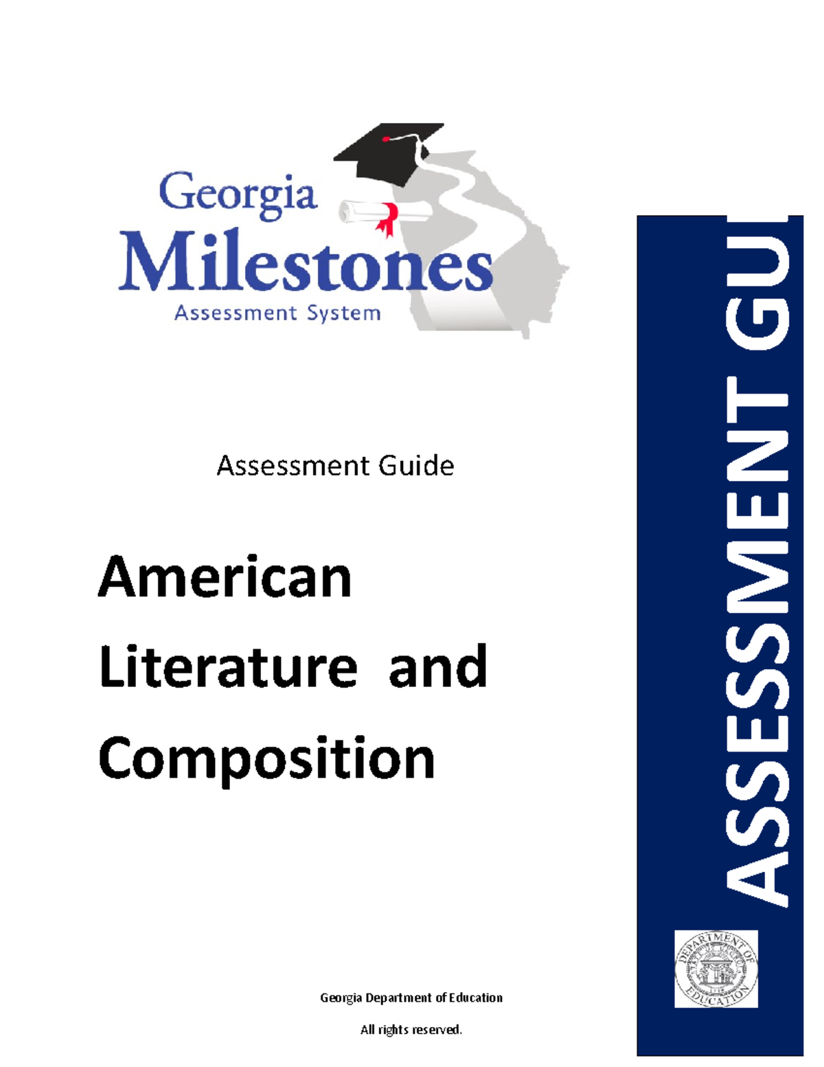 Georgia Milestones American Literature & Comp EOC Assessment Guide ...
