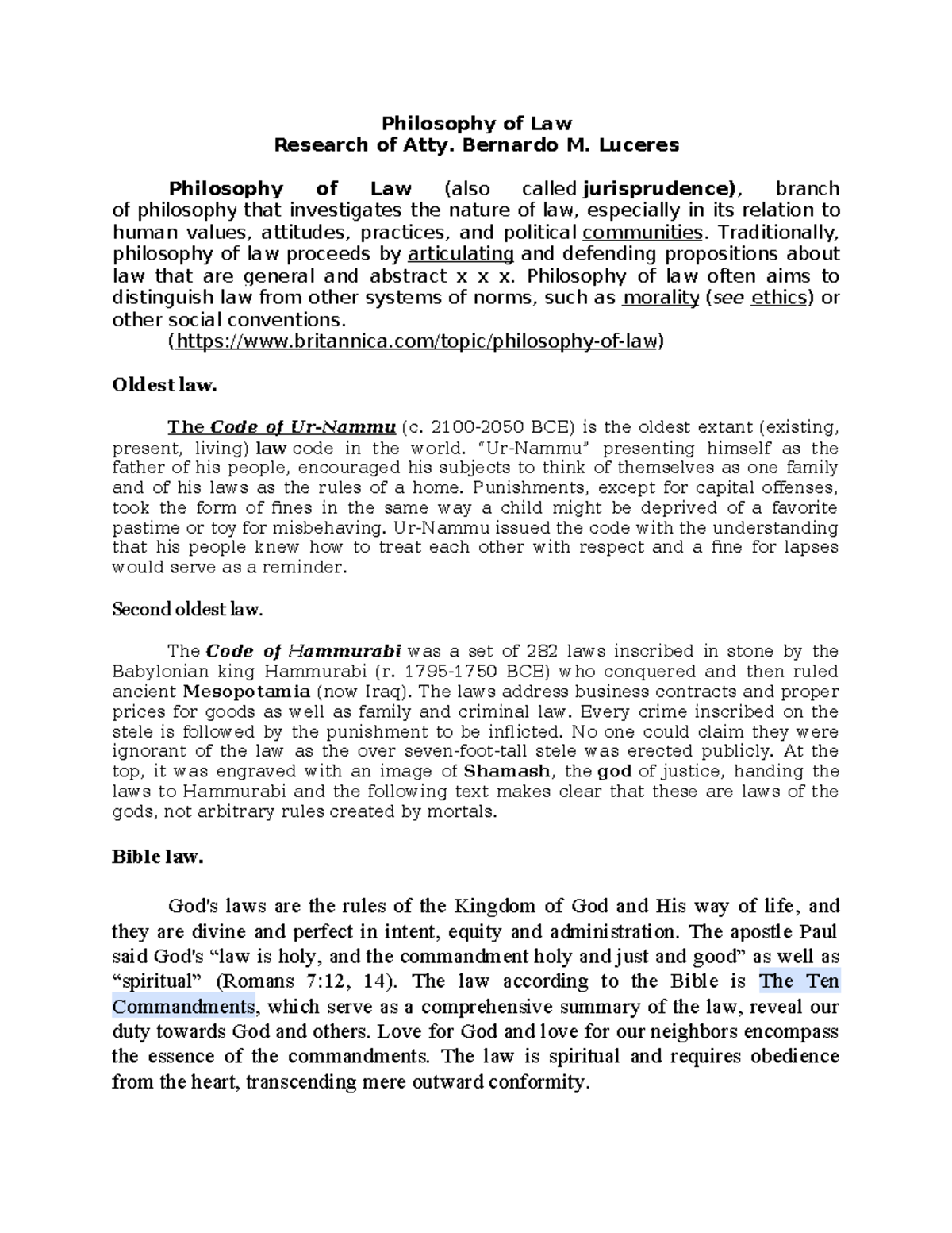 Philosophy of Law Finals PUP Notes 2024 - Studocu