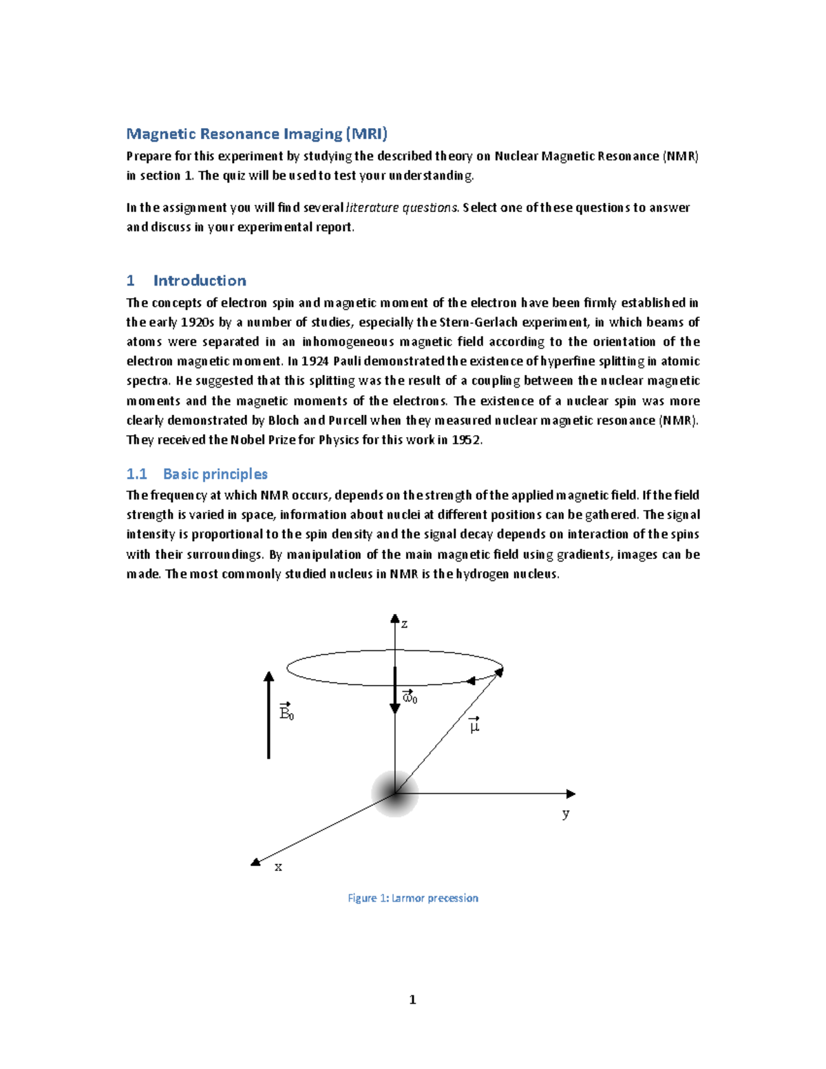 Magnetic Resonance Imaging (MRI) Assignment Overview and Insights ...