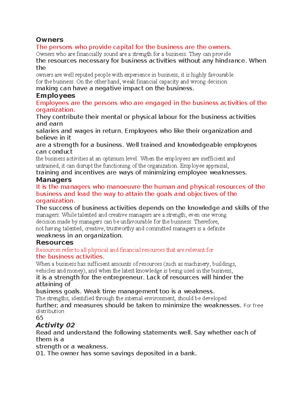Owners - Forces of the micro environment are customers - Owners The ...