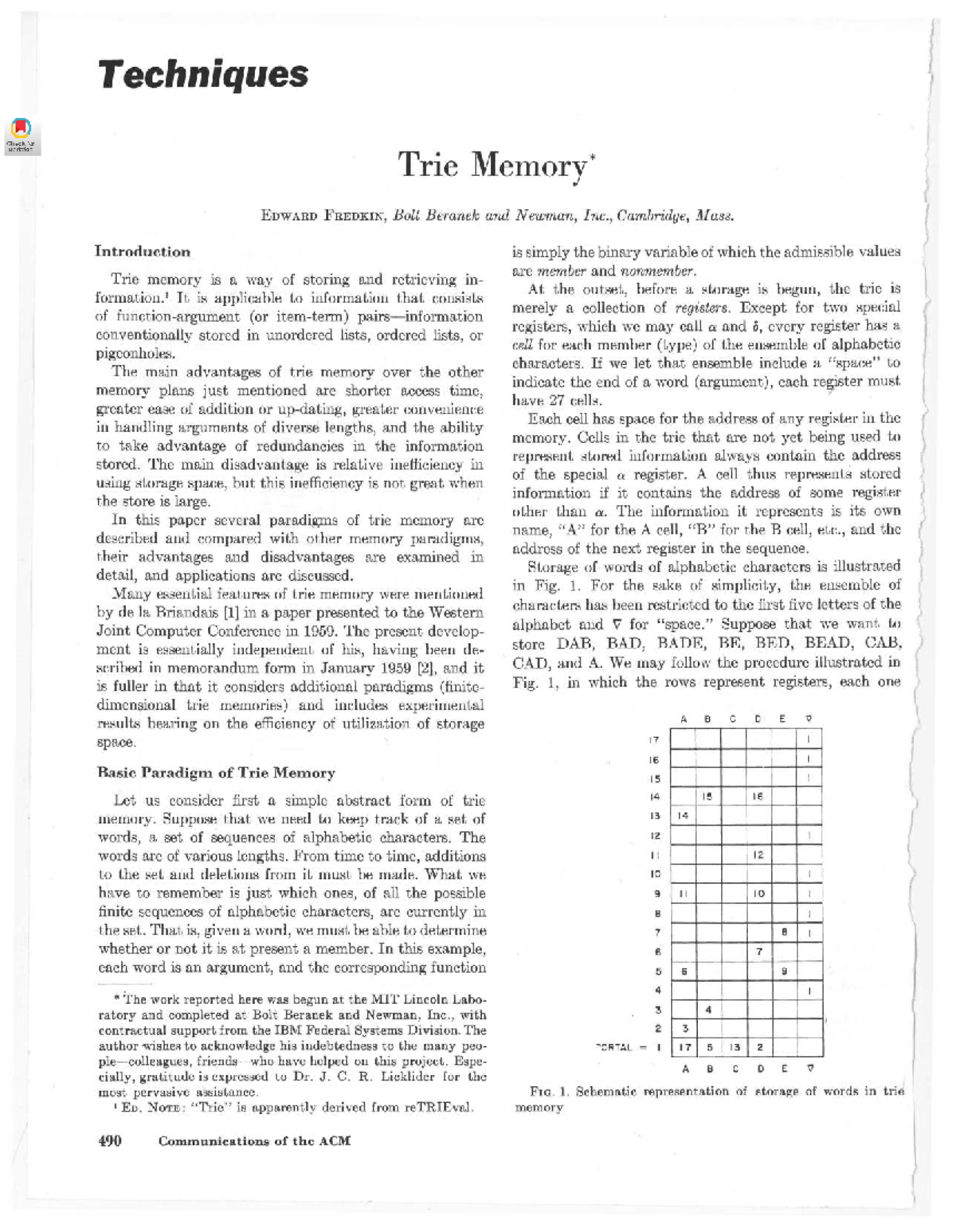 367390 - Trie Memory Techniques and Applications - Studocu
