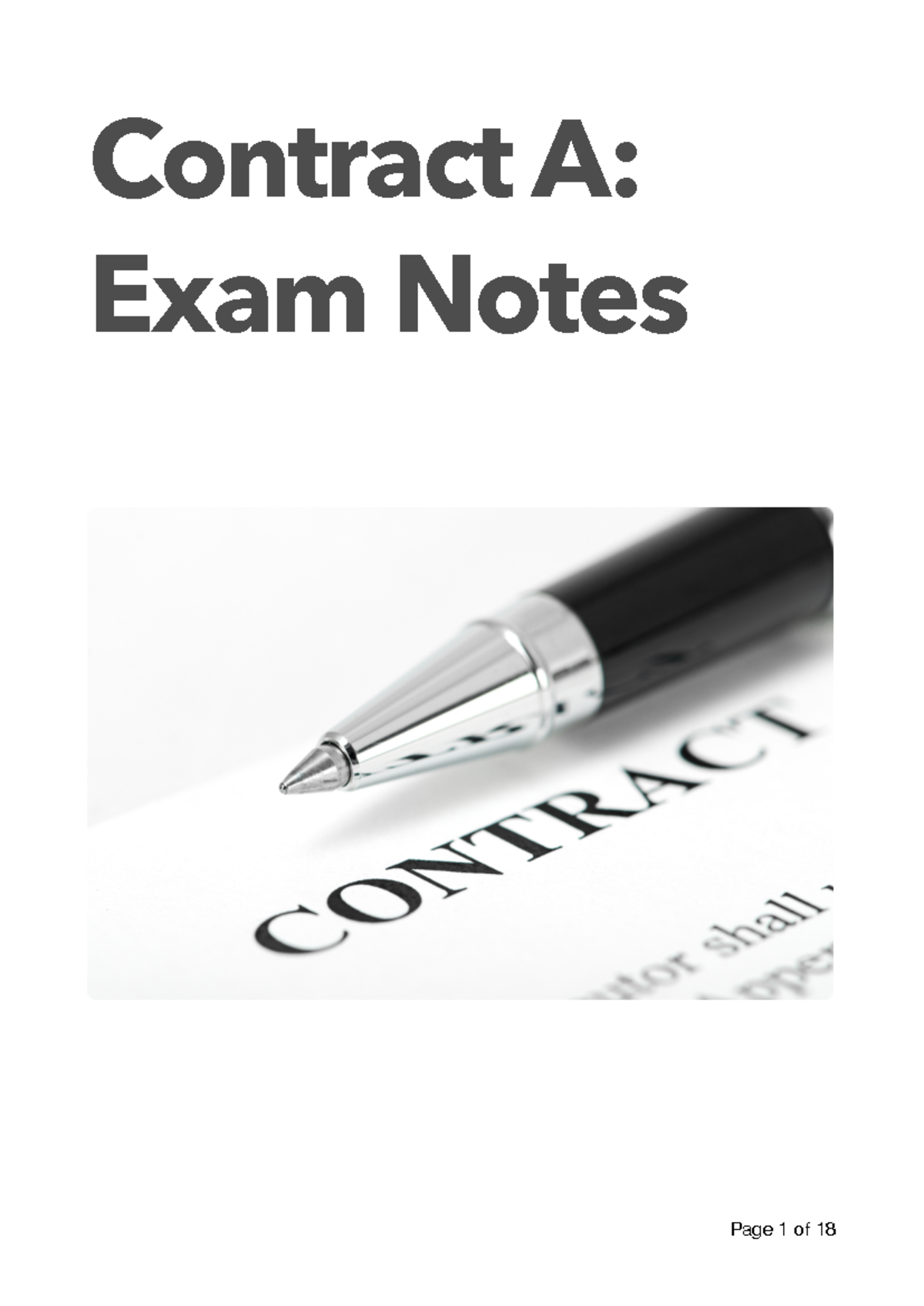 Contracts Offer and Acceptance Exam Notes: Key Concepts and Cases - Studocu