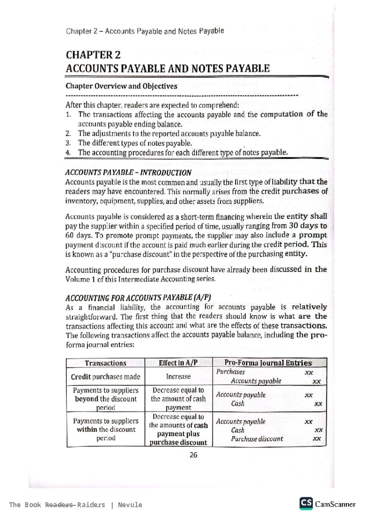 Chapter 2: Accounts Payable and Notes Payable - IA2 Overview - Studocu