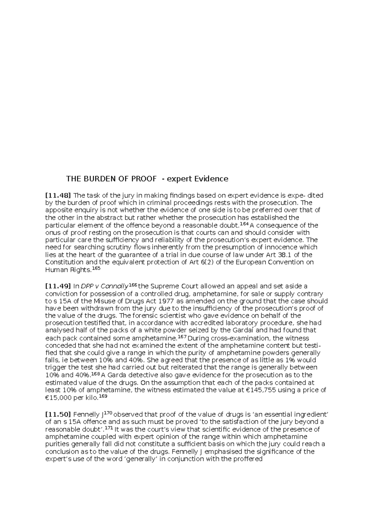 Burden of Proof in Criminal Cases - Lecture Notes - Studocu
