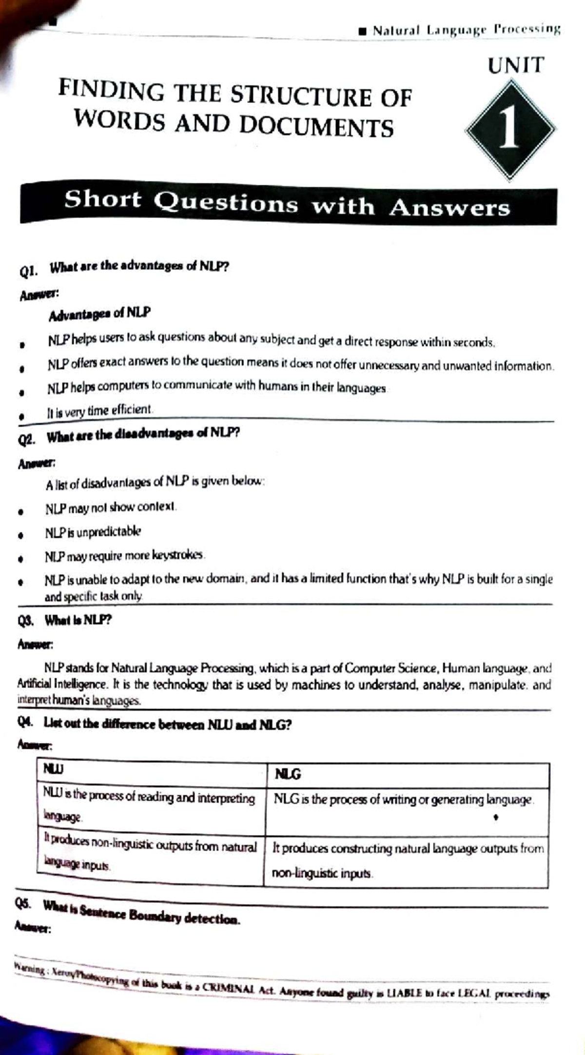 NLP 101: Spectrum Notes on Natural Language Processing Concepts - Document Preview