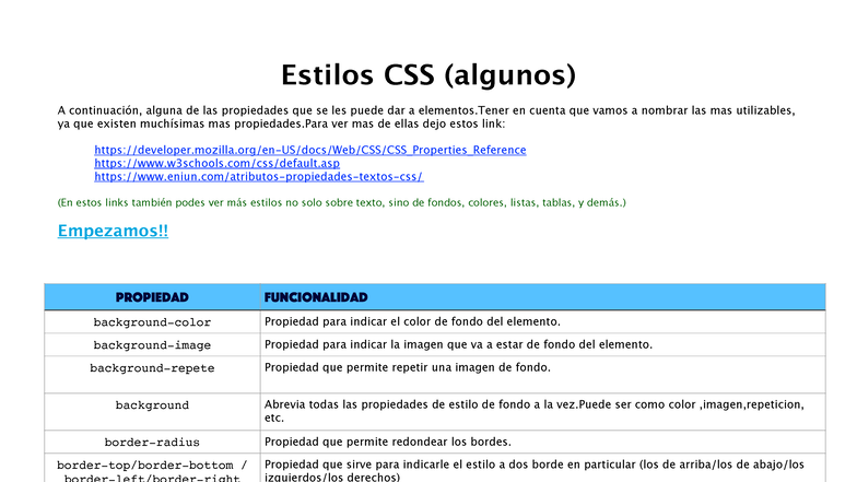 Estilos CSS: Propiedades y Funcionalidades Esenciales - Studocu