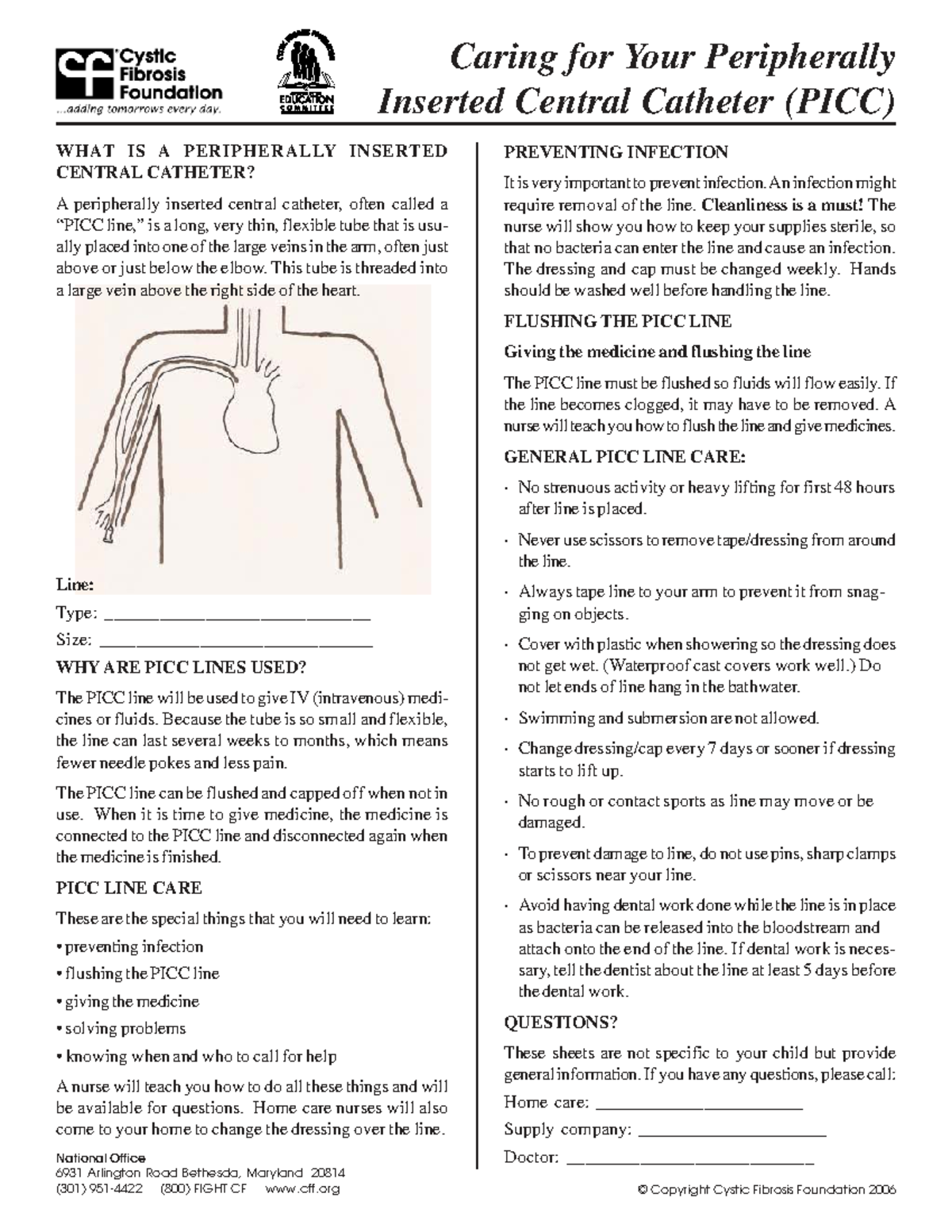 PICC line care at home: essential guidelines for patients and families ...