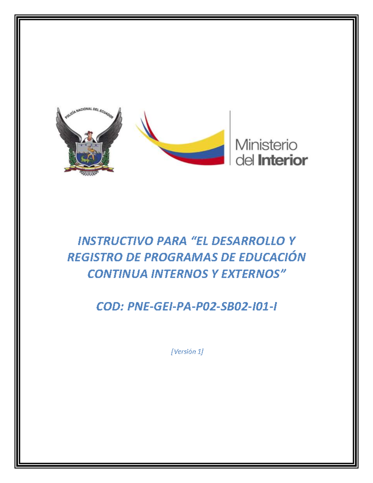 Instructivo para Desarrollo y Registro de Programas de Educación ...