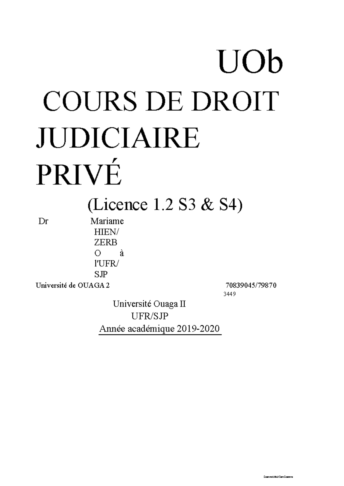 Droit Judiciaire Privé (Licence L2 S3 S4) - Notes de Cours - Studocu