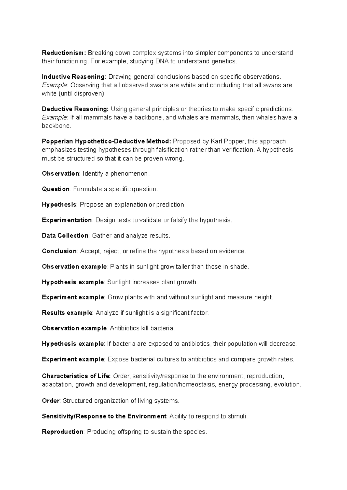 Biology 101: Key Concepts in Ecology and Evolution - Final Exam Review ...