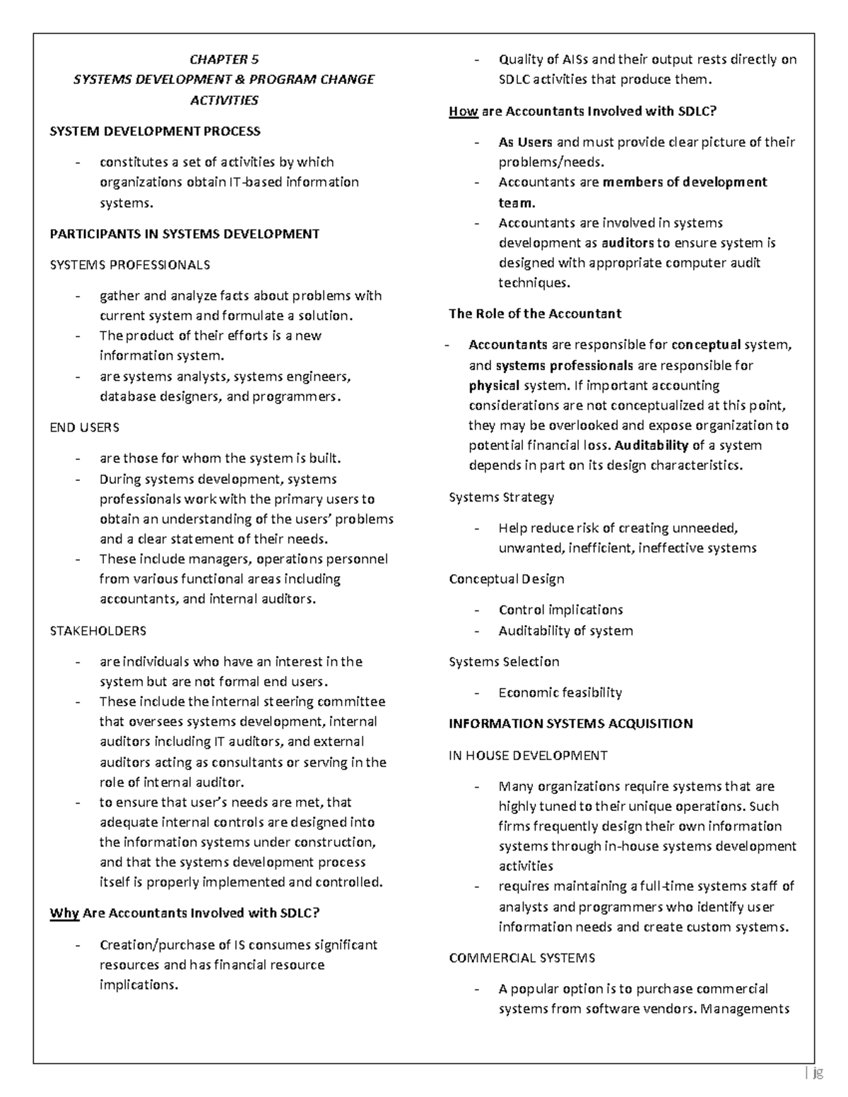 600856755 Midterm Systems Development & Program Change Reviewer - Studocu